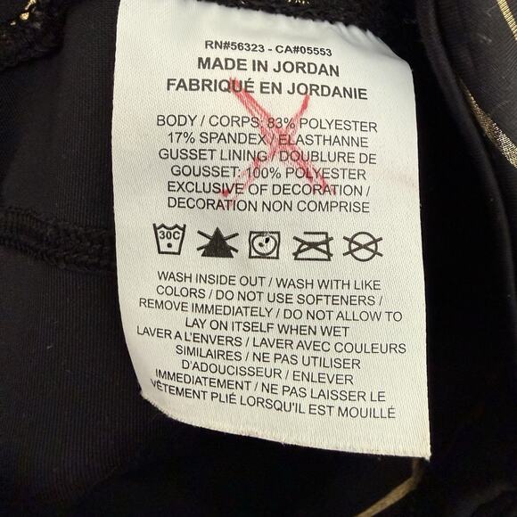 Nike Icon Clash Metallic Print Fast Training Black Tights Womens Small CU3333 - Picture 4 of 7